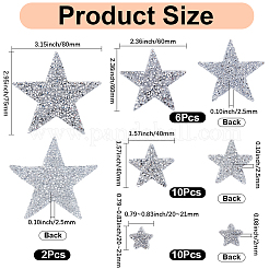 28Pcs 4 Styles Plastic Clothing Patches&nbsp;FIND-GF0008-93AS