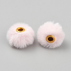 Imitation Mink Fur European Beads&nbsp;FIND-WH0148-423I