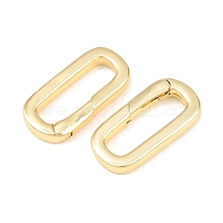 Rectangle Brass Spring Gate Rings&nbsp;KK-C162-015G