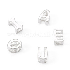 5Pcs 5 Styles 925 Sterling Silver Hollow Initial Beads&nbsp;STER-TA0001-55