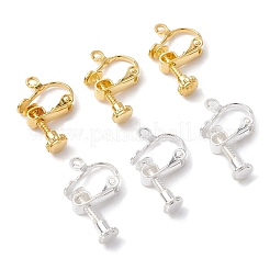 20Pcs 2 Colors Racking Plated Brass Clip-on Earring Findings&nbsp;KK-CJ0002-11