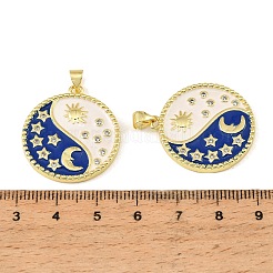 Brass Micro Pave Clear Cubic Zirconia Pendants&nbsp;CU-CBA85D1-26G
