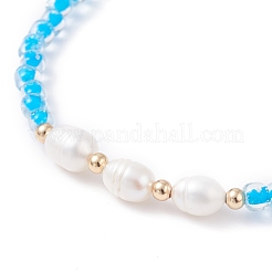 Natural Pearl Beads Stretch Bracelet&nbsp;BJEW-JB07108