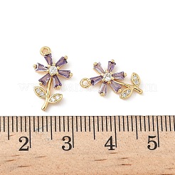 Brass Micro Pave Cubic Zirconia Pendants&nbsp;X1-KK-C099-02G-01