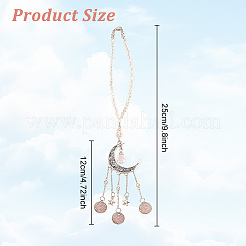 Alloy Moon Pendant Decoration&nbsp;HJEW-DR00023