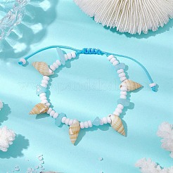 Dyed Natural White Jade Braided Bead Bracelets&nbsp;BJEW-JB10358-02