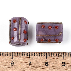Handmade Gold Foil Glass Bumpy Beads&nbsp;LAMP-ZX003-12-08