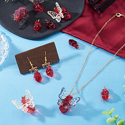 8Pcs 4 Styles Transparent Resin Pendants&nbsp;RESI-TA0005-10