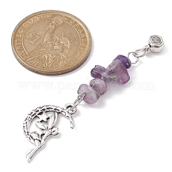 Mixed Gemstone Chip Pendants&nbsp;PALLOY-JF02239