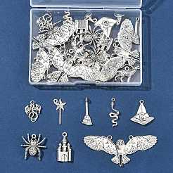 40Pcs 10 Styles Halloween Tibetan Style Alloy Pendants&nbsp;TIBE-FS0003-30