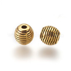 Tibetan Style Alloy Beehive Beads&nbsp;PALLOY-6662-AG-NR