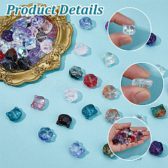 120Pcs 2 Styles Transparent Glass Beads&nbsp;GLAA-SC0003-01