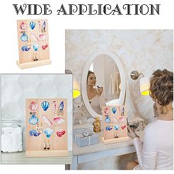 Ocean Them Printed Wooden Earring Display Stands&nbsp;EDIS-WH0006-51