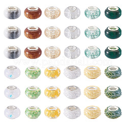 72Pcs 12 Colors Christmas Theme Resin Rondelle European Beads&nbsp;RESI-TA0004-88