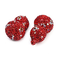 Handmade Polymer Clay Rhinestone Beads&nbsp;CLAY-B006-01