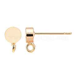 Brass Stud Earring Findings&nbsp;KK-WH0065-09B-G