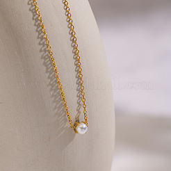 Minimalist Natural Pearl Round Bead Link Bracelets&nbsp;LS-QE4530