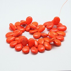 Dyed Synthetical Turquoise Teardrop Bead Strand&nbsp;G-P083-94