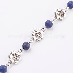 Frosted Natural Gemstone Handmade Beaded Chains&nbsp;AJEW-JB00348