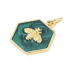 Brass Enamel Charms&nbsp;KK-G522-11G