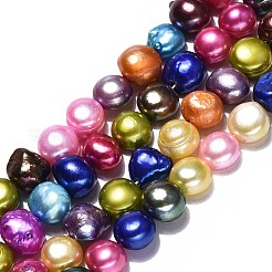 Natural Cultured Freshwater Pearl Beads Strands&nbsp;PEAR-N014-07E