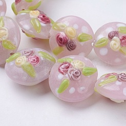 Handmade Bumpy Lampwork Beads Strands&nbsp;LAMP-K027-06E