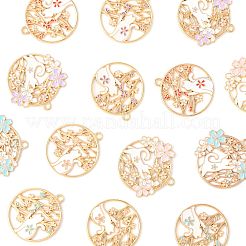 14Pcs 7 Styles Rack Plating Alloy Enamel Pendants&nbsp;FIND-FS0004-76