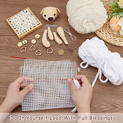 DIY Polycotton Braided Women's Crossbody Handbag Making Kits&nbsp;DIY-WH0349-353A