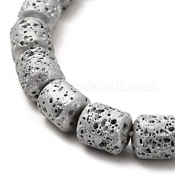 Electroplated Natural Lava Rock Beads Strands&nbsp;G-G984-16A