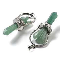 Natural Green Aventurine Pointed Big Pendants&nbsp;KK-H491-01P-07