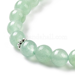 Natural Green Aventurine Bullet & Tassel Pendant Necklace with Mixed Gemstone Beaded Chains&nbsp;NJEW-E585-02D