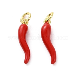 Rack Plating Brass Enamel Charms&nbsp;X-KK-C008-20G-04
