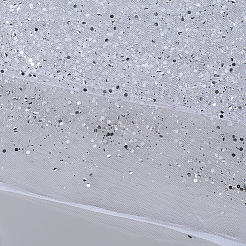 1M Sequins Polyester Organza Fabrics&nbsp;DIY-CY0001-84E