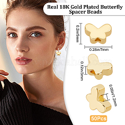 50Pcs Brass Beads&nbsp;KK-BBC0002-59