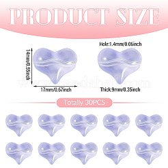 30Pcs Transparent Glass Beads&nbsp;GLAA-TADJ0001-02D