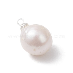 Natural Baroque Pearl Keshi Pearl Pendants&nbsp;PALLOY-JF04824