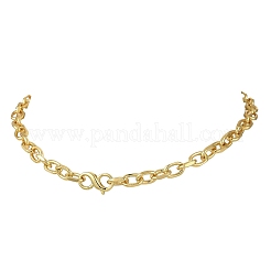 6MM Brass Cable Chain Necklaces with S Clasps&nbsp;NJEW-JN06442