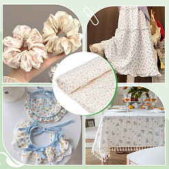 Flower Pattern Cotton Fabric&nbsp;DIY-WH0504-985A
