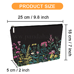Double Sided Printed Polyester Makeup Zipper Bags&nbsp;AJEW-WH0607-010