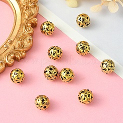 Tibetan Style Hollow Alloy Beads&nbsp;TIBEB-YW0001-11G