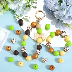 50Pcs 5 Styles Food Grade Eco-Friendly Silicone Beads&nbsp;SIL-SC0002-12
