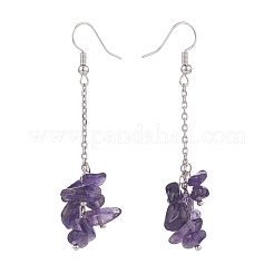 Natural Amethyst Chips Beaded Jewelry Set&nbsp;SJEW-JS01231-03