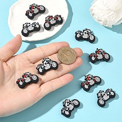 10Pcs 2 Colors Motorbike Silicone Focal Beads&nbsp;SIL-YW0002-32