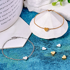 4Pcs 2 Colors Stainless Steel Beads&nbsp;STAS-TA0002-72C