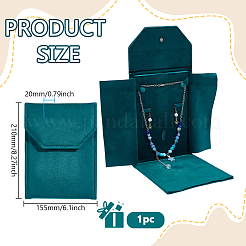 Velvet Jewelry Storage Bags with Flip Lid&nbsp;AJEW-WH0609-435B