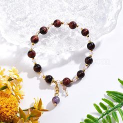 2 Strand Natural Red Tiger Eye Beads Strands&nbsp;G-OC0002-20