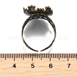 Cuff Brass Filigree Ring Components&nbsp;KK-E477-AB-NF