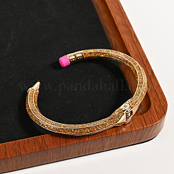 Pencil Design Alloy Enamel Cuff Bangles&nbsp;FS-WG7604E-01