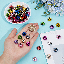 80Pcs UV Plating Acrylic European Beads&nbsp;OACR-PA0001-86