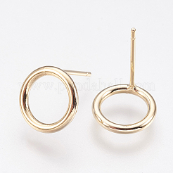 Long-Lasting Plated Brass Stud Earrings&nbsp;KK-K227-061G-NF